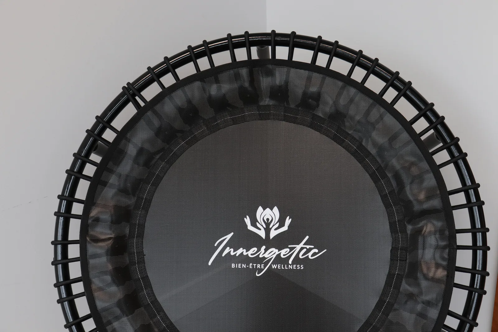 Innergetic branded rebounder used in low-impact movement classes